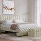 Savage King-size Maximalist Upholstered Bed in Sandy Chenille