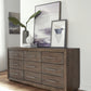 Melbourne Nine Drawer Dresser in Dark Pine (2024)
