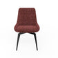 CEO 180 Degree Return Swivel Upholstered Dining Chair in Cherry