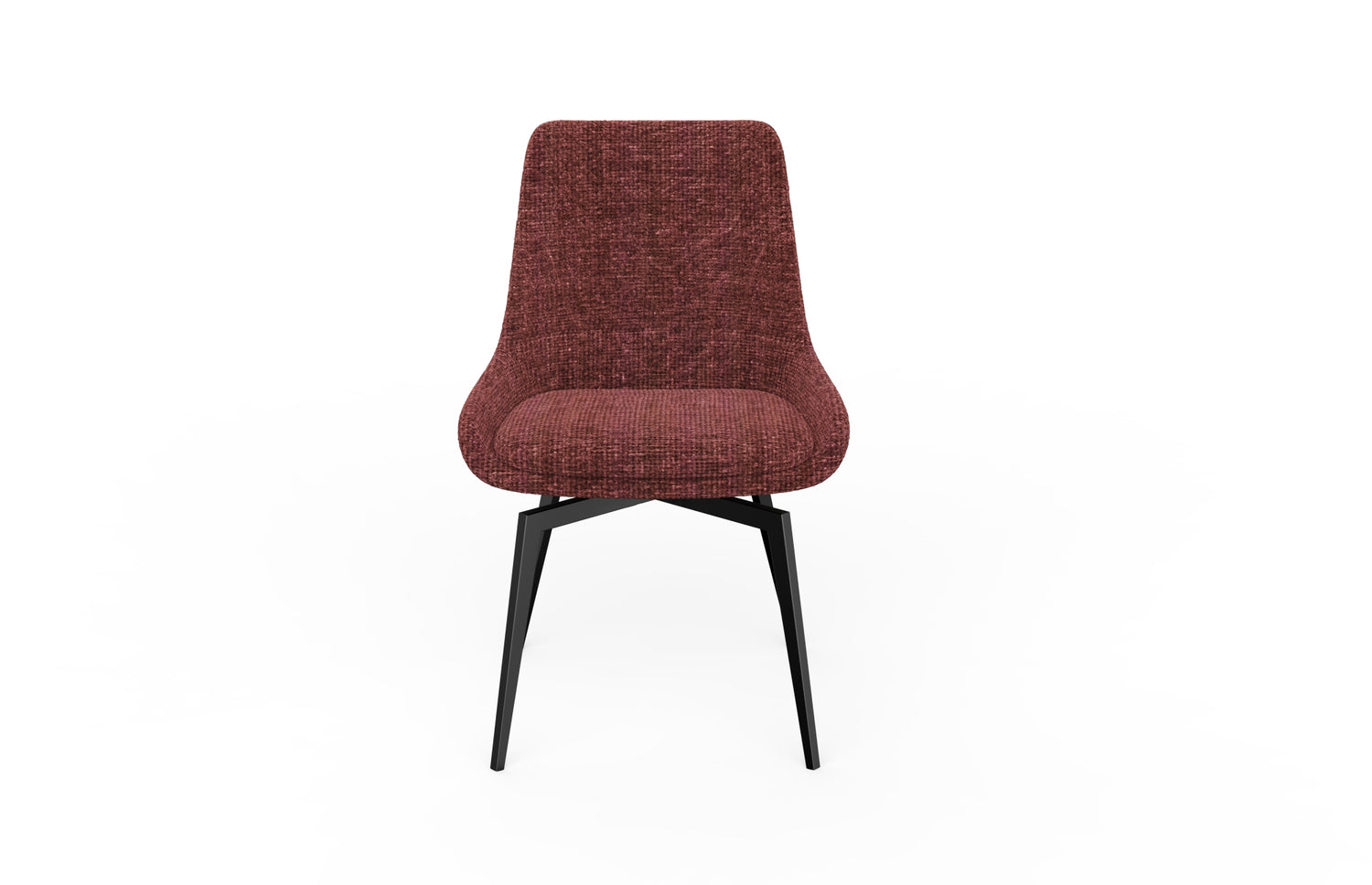CEO 180 Degree Return Swivel Upholstered Dining Chair in Cherry