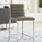 Amalfi Metal Back Counter Stool in Taupe Leather