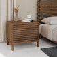 Tanner Two Drawer Ash Wood Nightstand in Roux