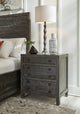 Townsend Solid Wood Three Drawer Nighstand in Gunmetal