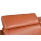 692 DivanItalia Camel Sofa with Adjustable Headrest in Top-Grain Italian Leather