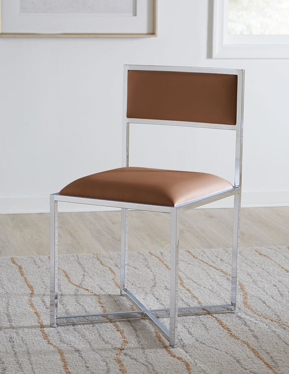 Amalfi X-Base Chair in Cognac Leather