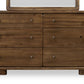 Boka Six Drawer Acacia Wood Dresser in Impala