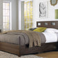 Riva King-size Platform Storage Bed in Chocolate Brown