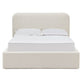 Off-White Upholstered Platform Bed in Whipped Honey Linen (2026)