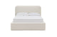 Off-White Upholstered Platform Bed in Whipped Honey Linen (2026)