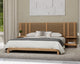 Tanner California King-size Solid Ash Wall Bed with Integrated Nightstands in Flaxen