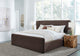 Bacall King-size Velvet Upholstered Wingback Platform Bed in Cola (2026)