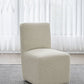 Liv Fully Upholstered Dining Chair in Brun Boucle