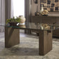 Oakland Glass Table in Brunette