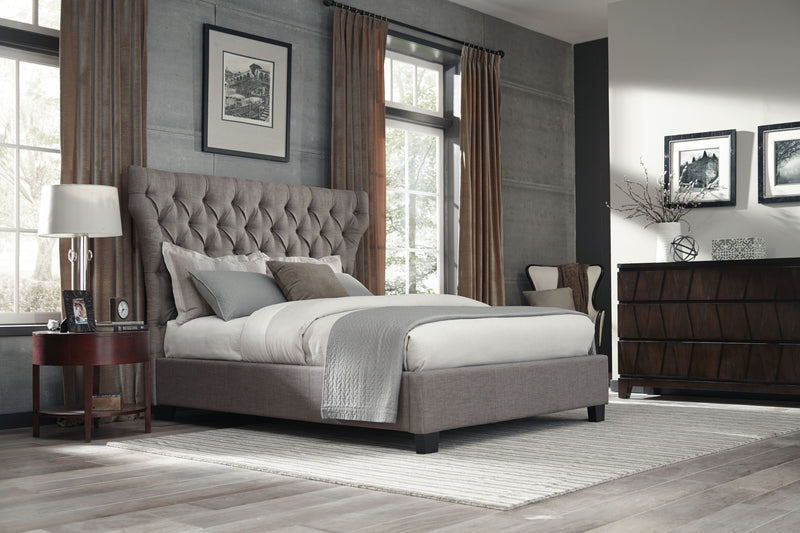 Melina Full-Size Upholstered Storage Bed in Dolphin Linen