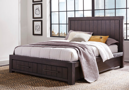 Heath Two Drawer Storage Bed in Basalt Grey