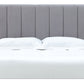 Monty Queen-Size Channeled Wall Bed Headboard Only in Gray Velvet