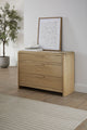 Furano Three Drawer Ash Wood Bachelor Chest in Ginger