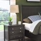 Rockport Three Drawer Large Nightstand in Yin