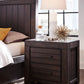 Heath Two Drawer Nightstand in Basalt Grey