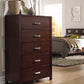 Riva Five Drawer Chest in Chocolate Brown (2024)