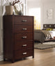 Riva Five Drawer Chest in Chocolate Brown (2024)