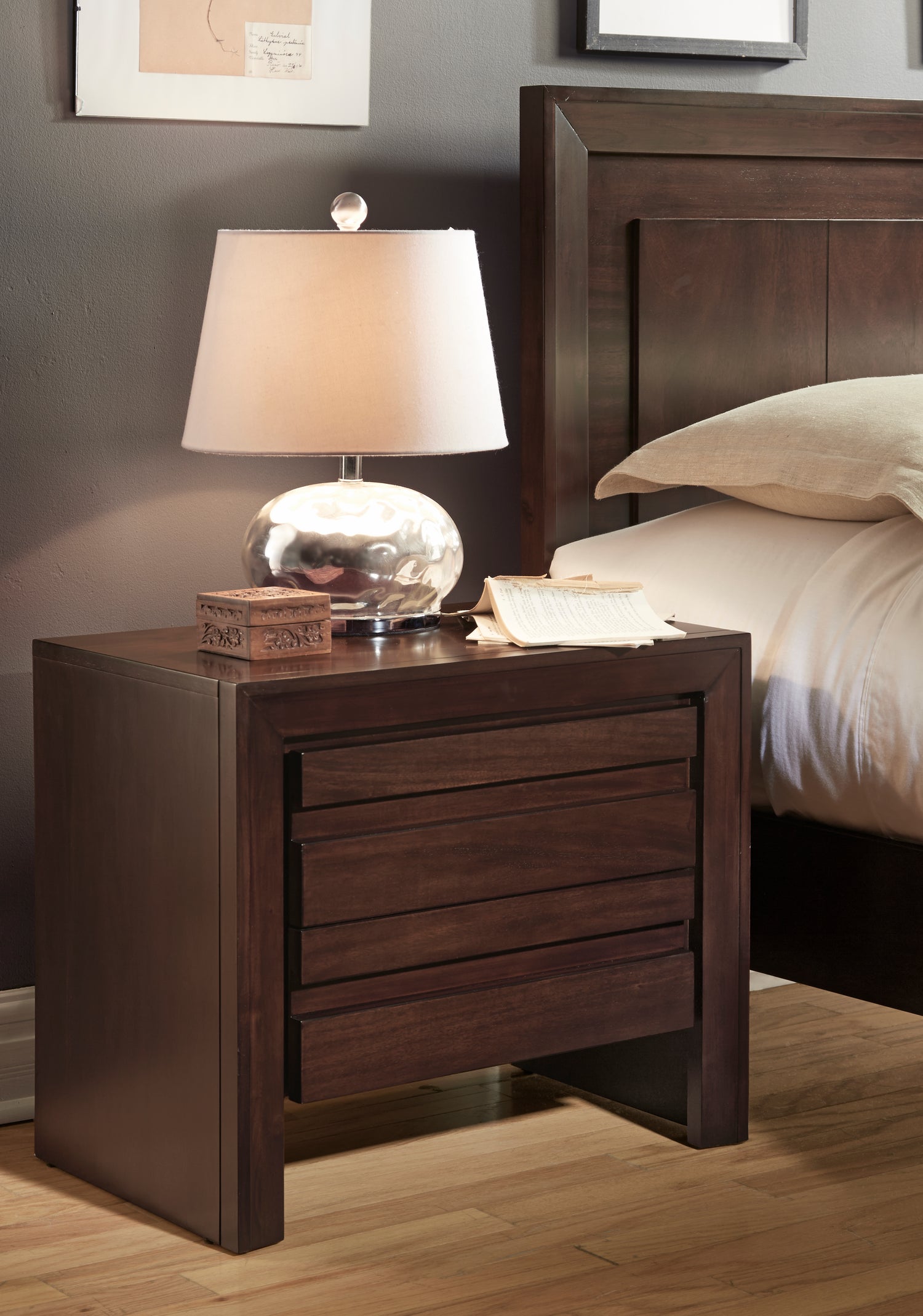 Element Nightstand in Chocolate Brown