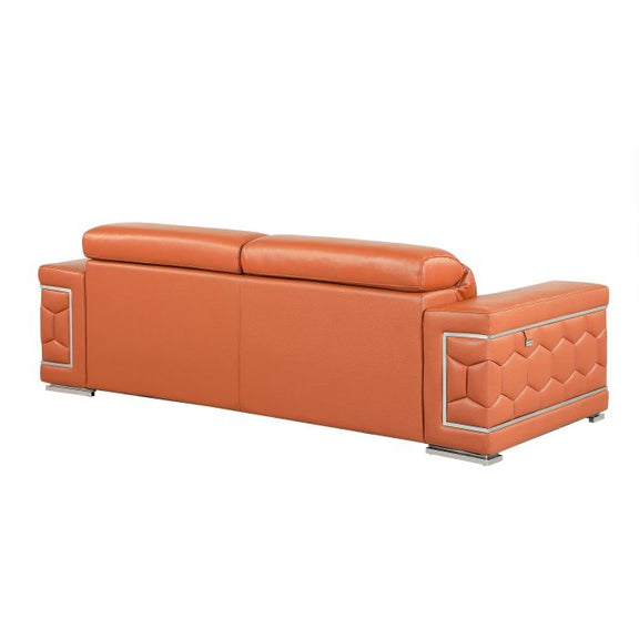 692 DivanItalia Camel Sofa with Adjustable Headrest in Top-Grain Italian Leather– view 7
