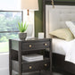 Rockport Two Drawer One Shelf Oak Wood Nightstand in Yin