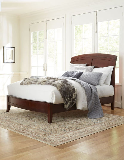 Brighton Low Profile Sleigh Bed in Cinnamon