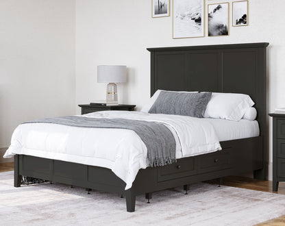 Grace Four Drawer Platform Storage Bed in Raven Black