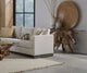 One Solid Teak Root Glass Top Console Table