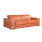 692 DivanItalia Camel Sofa with Adjustable Headrest in Top-Grain Italian Leather