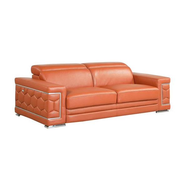 692 DivanItalia Camel Sofa with Adjustable Headrest in Top-Grain Italian Leather– view 2
