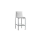 Amalfi Metal Back Bar Stool in White Leather