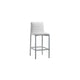 Amalfi Metal Back Bar Stool in White Leather