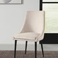 Winston Upholstered Metal Leg Dining Chair in Cream and Black