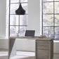 Oxford Three-Drawer Single Pedestal Desk in Mineral
