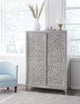 Boho Chic Wardrobe Chest in Washed White (2024)