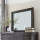 Meadow Solid Wood Beveled Glass Solid Wood Mirror in Graphite