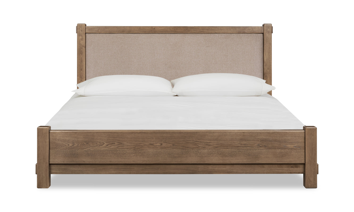 Roycroft Wd/Uph QN Bed - Bn/HW