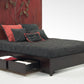 Simple California King-size Platform Storage Bed in Espresso
