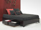 Simple King-size Platform Storage Bed in Espresso