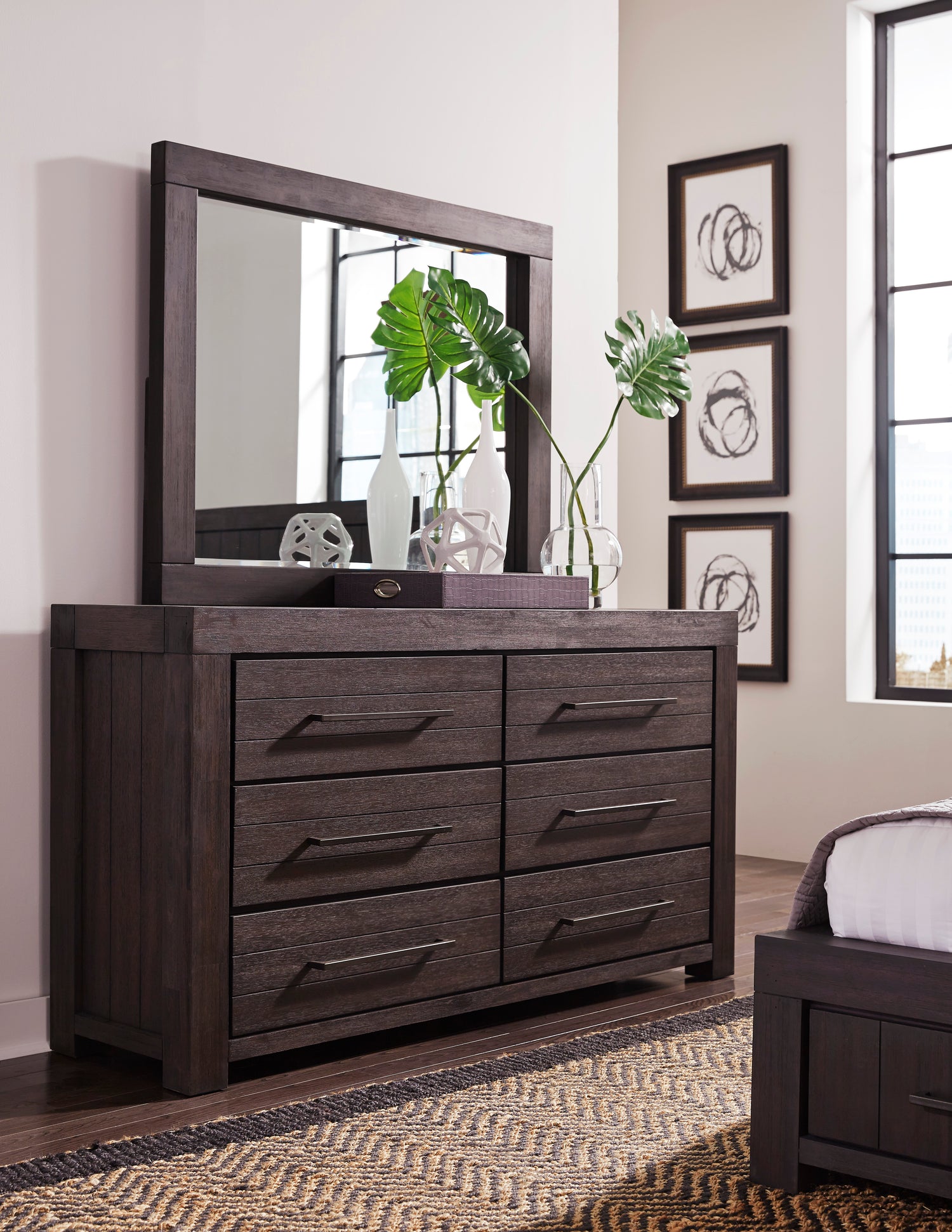 Heath Six Drawer Dresser in Basalt Grey (2024)