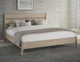 Sumire Queen-size Slatted Ash Wood Platform Bed in Ginger