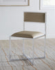 Amalfi X-Base Chair in Taupe Leather
