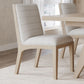 Sumire Solid Wood Dining Chair in Ginger and Natural Linen