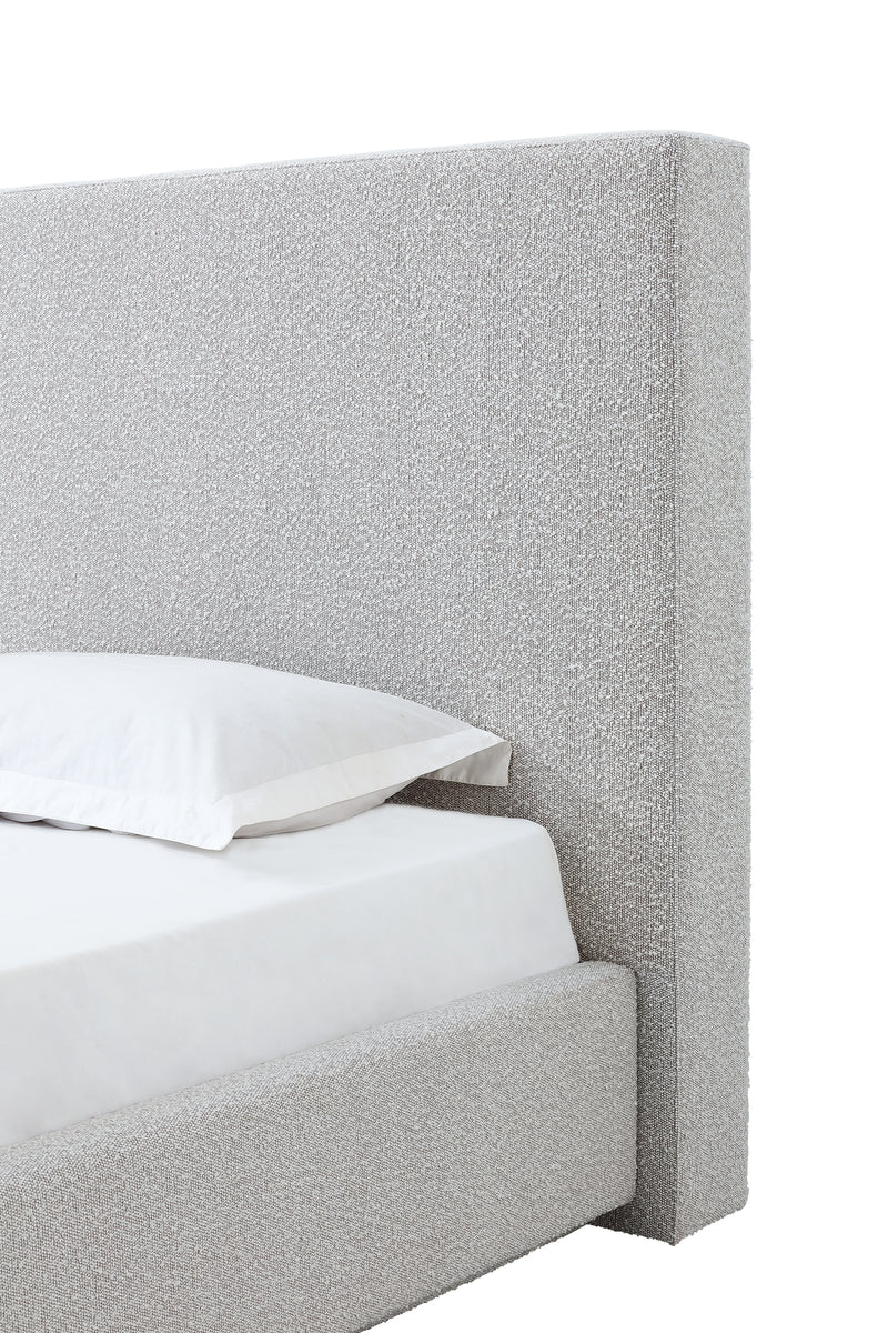 One Upholstered Modern Headboard in Cotton Ball Boucle (2026)