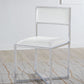 Amalfi X-Base Chair in White Leather