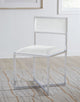 Amalfi X-Base Chair in White Leather