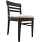 Grace Striped Side Chair - Raven
